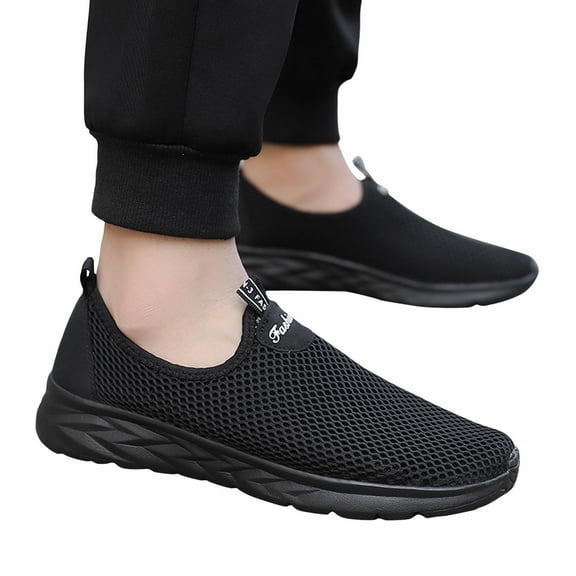 Oyedens Men's Hands Free Slip on Walking Shoes Comfortable Tennis Non Slip Workout Sneakers Loafers