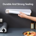 thumbnail image 5 of Plastic Wrap Dispenser with Cutter | Adjustable Magnetic Cling Film Cutter | 8 Suction Cups for Stability | Works with Foil & Baking Paper | 12-Inch Roll Capacity (36x7x5cm), 5 of 8