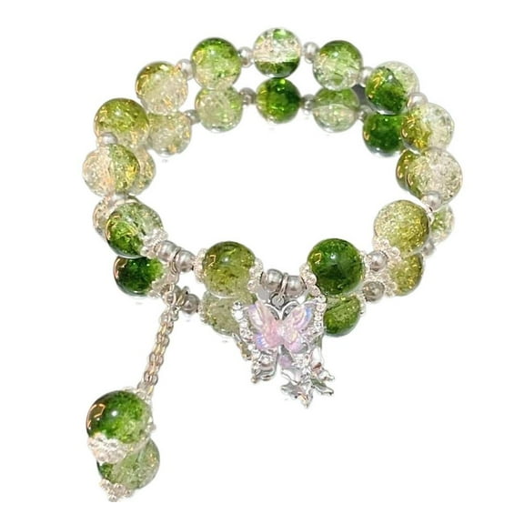 QHUDLV Butterfly Chain Bracelet Moonlight Stones Lucky Beads Chain Girls Jewellery