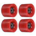 thumbnail image 1 of Unique Bargains Roues de Longboard 60mm avec Roulements ABEC-9 Roues de Rue pour Skateboards Cruiser 80A, Noir, Rouge Lot de 4, 1 of 4