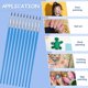 thumbnail image 4 of 100 Pieces Miniature Detail Paint Brushes Pointed Round Painting Brush Watercolor Fine Tip Nylon Hair Artist Paint Brushes for Acrylic Oil Watercolor Face Painting, Blue (1.2 x 0.3 cm), 4 of 5