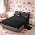 thumbnail image 4 of Meiyoeat Neon Softball Twin Bedding 7-Piece for Teens, Sport Quote Print Bedding Comforter Set,Black Reversible, 4 of 6
