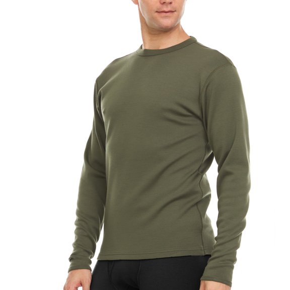 Heavyweight Men's Wool Crew Top - 100% Merino Wool