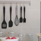 thumbnail image 3 of Juego de utensilios para hornear, juego de espátula de silicona de 5 piezas - Juego de utensilios de cocina para cocinar, negro, 3 of 5