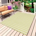 thumbnail image 4 of Outdoor Rug 3x5 ft Yellow Stripes Outdoor Large Area Rug Non Slip Rubber Linen Classic Vertical Striped Front Door Mat RV Rug Camping Carpet Patio Outdoor Rugs for Backyard Balcony Deck Porch Indoor, 4 of 9
