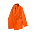 thumbnail image 1 of Fashnice Veste d'Extérieur pour Femmes, Blazer à Double Boutonnage, Cardigan Décontracté pour Bureau, Orange Rouge 2TG, 1 of 2