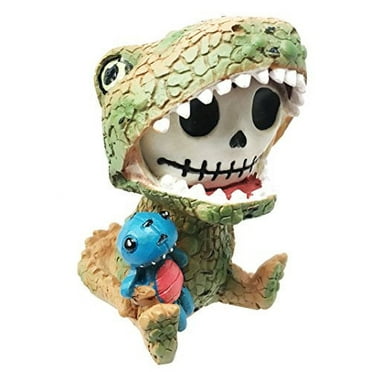 Furry Bones Tyrannosaurus Rex Dinosaur Costume Skeleton Monster Sit Up Ornament Figurine