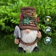 thumbnail image 4 of Augper Clearance Outdoor Solar Garden Statue Gnome Ornament Solar Light Green Doll Ornament-Decorations for Indoor Spring Home Bedroom Office Decor, 4 of 8