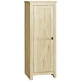 thumbnail image 1 of HOMCOM 48" Kitchen Pantry, Storage Cabinet with Barn Door, Natural, 1 of 10