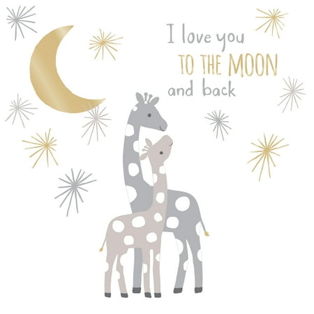 - Lambs & Ivy Signature Moonbeams Wall Decals/Appliques - Gray, Gold, Animals