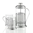 thumbnail image 2 of French Press Coffee Maker Set 600 ml French Press Coffee Brewer With 2 Matching Stainless Steel Drinking Cups, 2 of 5