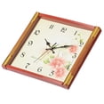 thumbnail image 3 of Unique Modern Square Shaped Wall Clock With Floral Design for Living Room, Kitchen, or Dining Room, 3 of 7