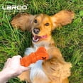 thumbnail image 4 of LaRoo Dog Feeder Puzzle Toy Bone, Pets Dog Chew Toy Snack Dispenser, Bite Resistant Interactive Dog Toy Treat Dispensing Yummy Bone for Small Medium Large Dog (16cm Bone Orange), 4 of 5