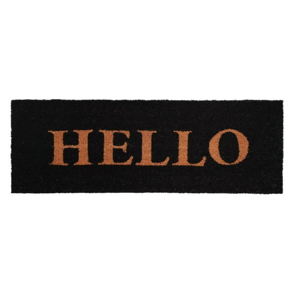 Calloway Mills 110751224 Block Hello Doormat Black/Natural 12" x 24"