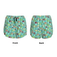 thumbnail image 5 of Vsdgher Mushrooms Print Women's Running Double Layer Shorts High Waisted with Pockets Elastic Yoga Workout Athletic Gym Sports, 5 of 8