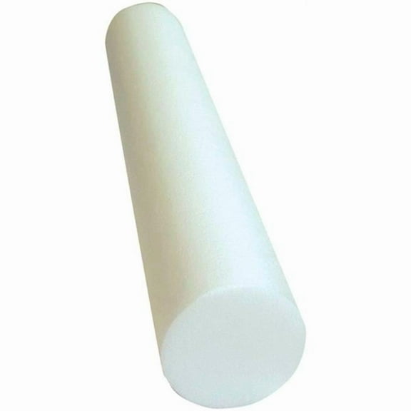 CanDo White Round PE Foam Roller - 6 x 36 in. - Case of 12