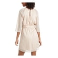 thumbnail image 2 of CITY STUDIO Womens Beige Long Sleeve Short Wrap Dress Formal Dress Juniors L, 2 of 4