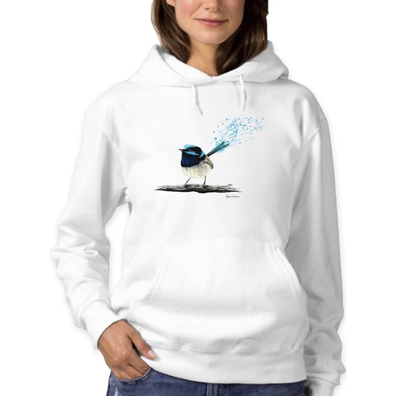 Pastell Whistling Wren Hoodie Women's -Ashvin Harrison Designs, Female Large