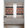 thumbnail image 5 of Sheer Curtains 63 Inch Length, Khaki Boho Semi Sheer Curtains Light Filtering Window Treatment, Vintage Ethnic Tribe Retro Abstract Art Privacy Voile Drapes for Living Room Bedroom 52x63 Inch, 5 of 7