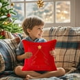 thumbnail image 7 of Christmas Velvet Decorative Throw Pillow Covers Christmas Sofa Decoration One Sided Pattern Comfortable & Breathable Pillow Covers 18x18", 7 of 7