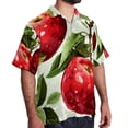 thumbnail image 2 of Fruit Men's Short Sleeve Shirts with Spread Collar Tops, Casual Printed Poplin Shirt, Button Down Short Summer Beach Shirts - Unisex, 2 of 6