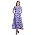 thumbnail image 1 of Moomaya Robe Longue Maxi pour Femmes à Manches Courtes, Robe Formelle/décontractée avec Poches P-TTG, 1 of 6