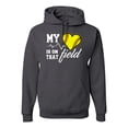 thumbnail image 1 of Wild Bobby, My Heart Is On That Tennis Field, Sports, Unisex Graphic Hoodie Sweatshirt, Charcoal, 3X-Large, 1 of 4