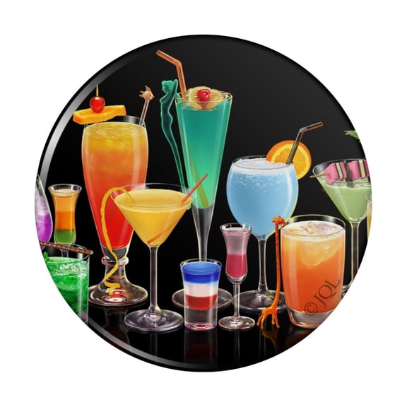 Cocktails Cocktail Drinks Bar Happy Hour Kitchen Refrigerator Locker Button Magnet