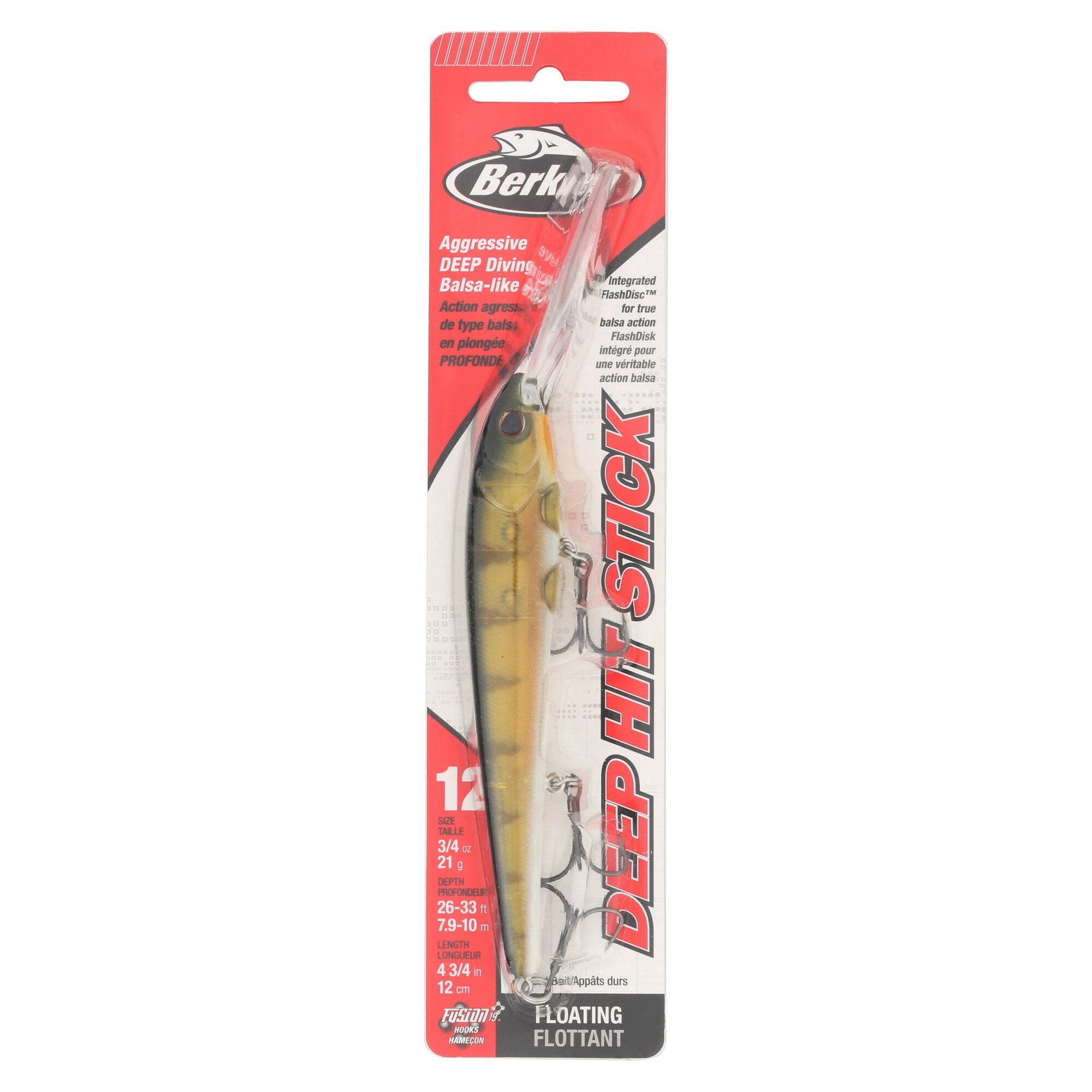 Berkley Deep Hit Stick, 4.75 in, Crankbaits, Perch (1 Count)