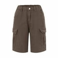 thumbnail image 5 of Bibifish Womens Shorts Multi-Pocket Cargo Wide Leg Shorts High Waist Soft Relaxed Fit Casual Outdoor Errands Functional Trendy Shorts, 5 of 7