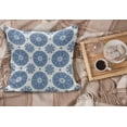 thumbnail image 2 of Vintage Fluffy Throw Pillow Cushion Cover, French Country Style Floral Circular Pattern Lace Ornamental Snowflake Design Print, Decorative Square Pillow Case, 36" x 36", Blue White, by Ambesonne, 2 of 5