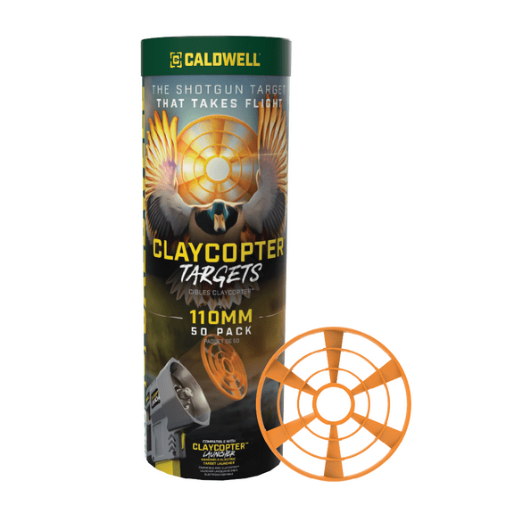 Caldwell ClayCopter Size 110mm 50 count the Projectile Shotgun Target that Takes Flight. Realistic Lifelike Flight, Throws up to 100 Yards.
