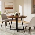 thumbnail image 7 of Tribesigns Round Dining Table for 2, 31.5" Industrial Dinner Table with Metal Base, 7 of 7