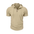 thumbnail image 3 of Gytharion Workout Tops Men Short Sleeve Hooded T-Shirts Drawstring Lightweight Pullover Summer Athletic Hoodies, 3 of 8
