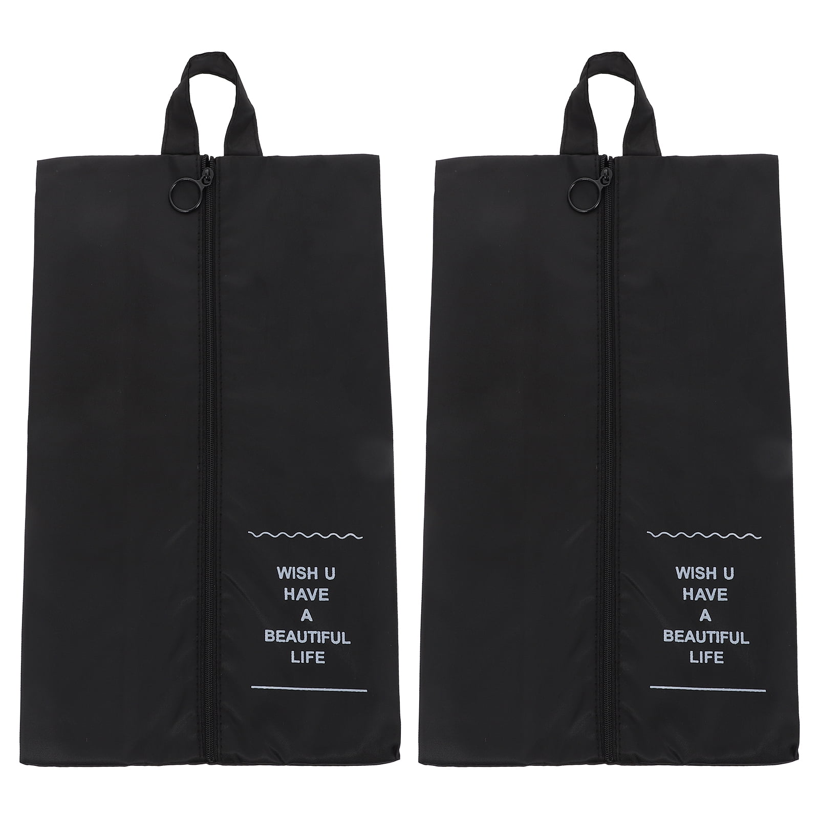 2pcs Travel Shoe Bags Waterproof Polyester Bags Shoe Pouches with
