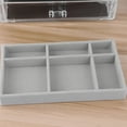 thumbnail image 4 of Happy Date Stackable Jewelry Organizer Trays for Drawers, Jewelry Display Case Storage Container for Earring Necklace Rings Bracelet -Grey, 4 of 4