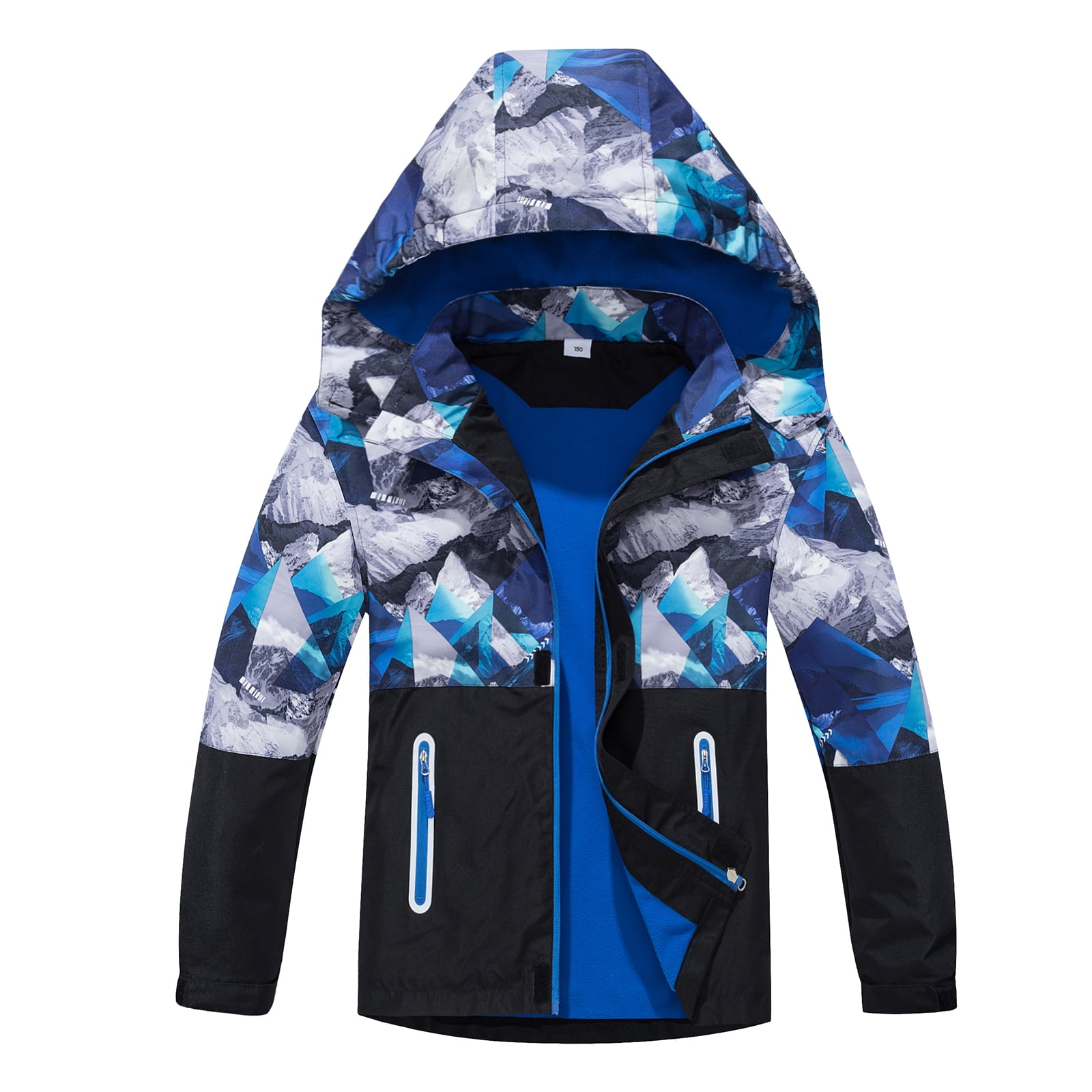 MGEOY Boys Rain Jackets Lightweight Waterproof Hooded Raincoats