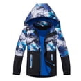 thumbnail image 3 of MGEOY Boys Rain Jackets Lightweight Waterproof Hooded Raincoats Windbreakers for Kids, 3 of 8