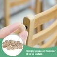 thumbnail image 5 of Uxcell 25-Pack Wood Plugs for Screw Holes, 45 x 35mm Beech Button Wood Top Plugs Flat Head Decorative Wooden Cover, 5 of 6