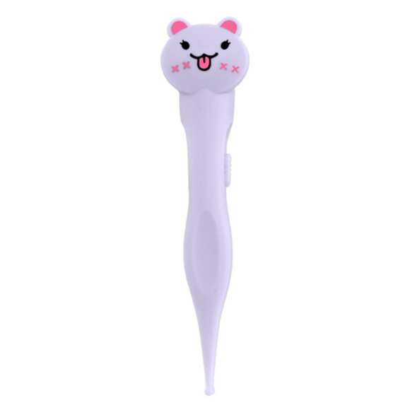 Yeacher Electric Ear Wax Removal Cleaning Tool for Kids with LED Light Round-Head Baby Ear/Nose Navel Cleaner Clip Tool Nose Picker with Storage Box
