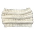 thumbnail image 1 of Gorro de invierno con cola de caballo de moño desordenado de punto trenzado suave y elástico para mujer, 1 of 5