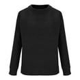 thumbnail image 4 of Women's Oversized Crew Neck Long Sleeve Sweater Casual Loose Knit Tunic Pullover Sweater Tops Fall Winter Outfits, 4 of 5