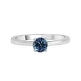 thumbnail image 3 of White Gold with Genuine Blue Diamond Solitaire Ring, 3 of 5