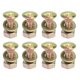 thumbnail image 1 of Kit de tornillos de carro M8 x 20mm, juego de 12 tornillos de carro incluye arandelas y tuercas - Acero al carbono con recubrimiento de zinc, 1 of 6