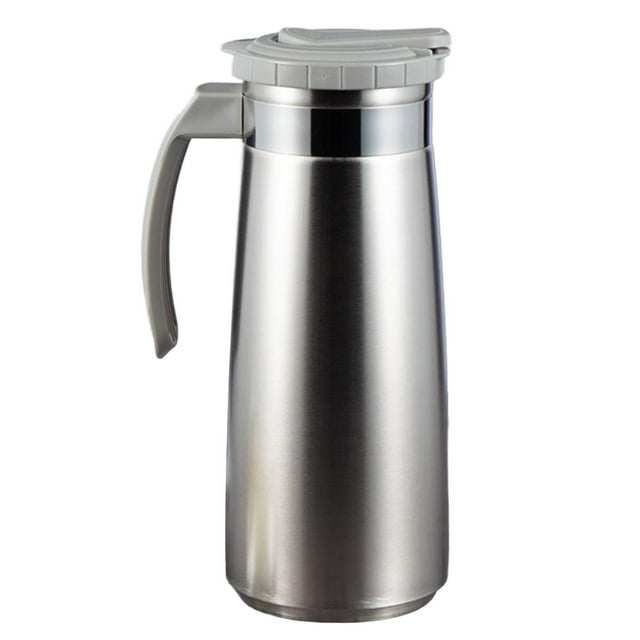jifeng Pichet d'Eau en Acier Inoxydable pour Réfrigérateur Citron pour Boisson Chaude et Froide Cuisine Gris