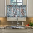 thumbnail image 5 of Coolnut Paisley Floral Kitchen Curtains 2 Panels, UV Protected Tier Curtains Half Window Curtains Kitchen Tiers for Guest Room Bathroom Sink Laundry Room Basement,24 x 27 Inch, 5 of 6