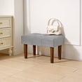thumbnail image 6 of VECELO Small Tufted Foot Stool, Upholstered Footrest Ottoman with Legs, Fabric Rectangle Sofa Foot Rest for Living Room, Couch, Gray, 6 of 11