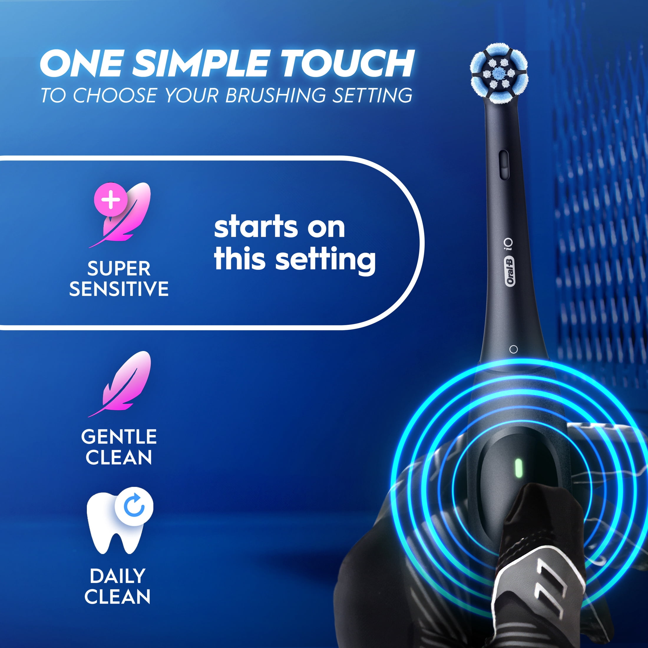 Oral-B Rechargeable Electric Toothbrush,NFL Philadelphia Eagles Edition iO2, 3 Cleaning Modes, Automatic Pressure Sensor to Protect Gums