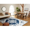 thumbnail image 3 of SAFAVIEH Brentwood Salah Oriental Area Rug, Navy/Creme, 8' x 10', 3 of 10