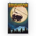 thumbnail image 2 of Brighton, Utah, Ski Lift and Full Moon (9x12 Wall Art Print, Home Decor), 2 of 3